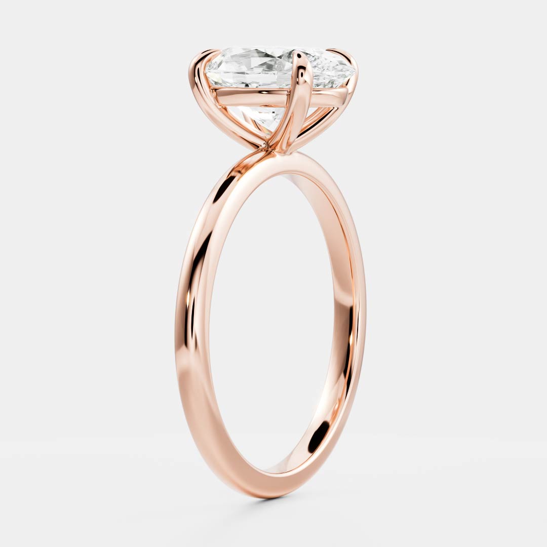 Marquise Cut Cluster Styled Lab Grown Diamond Engagement Ring