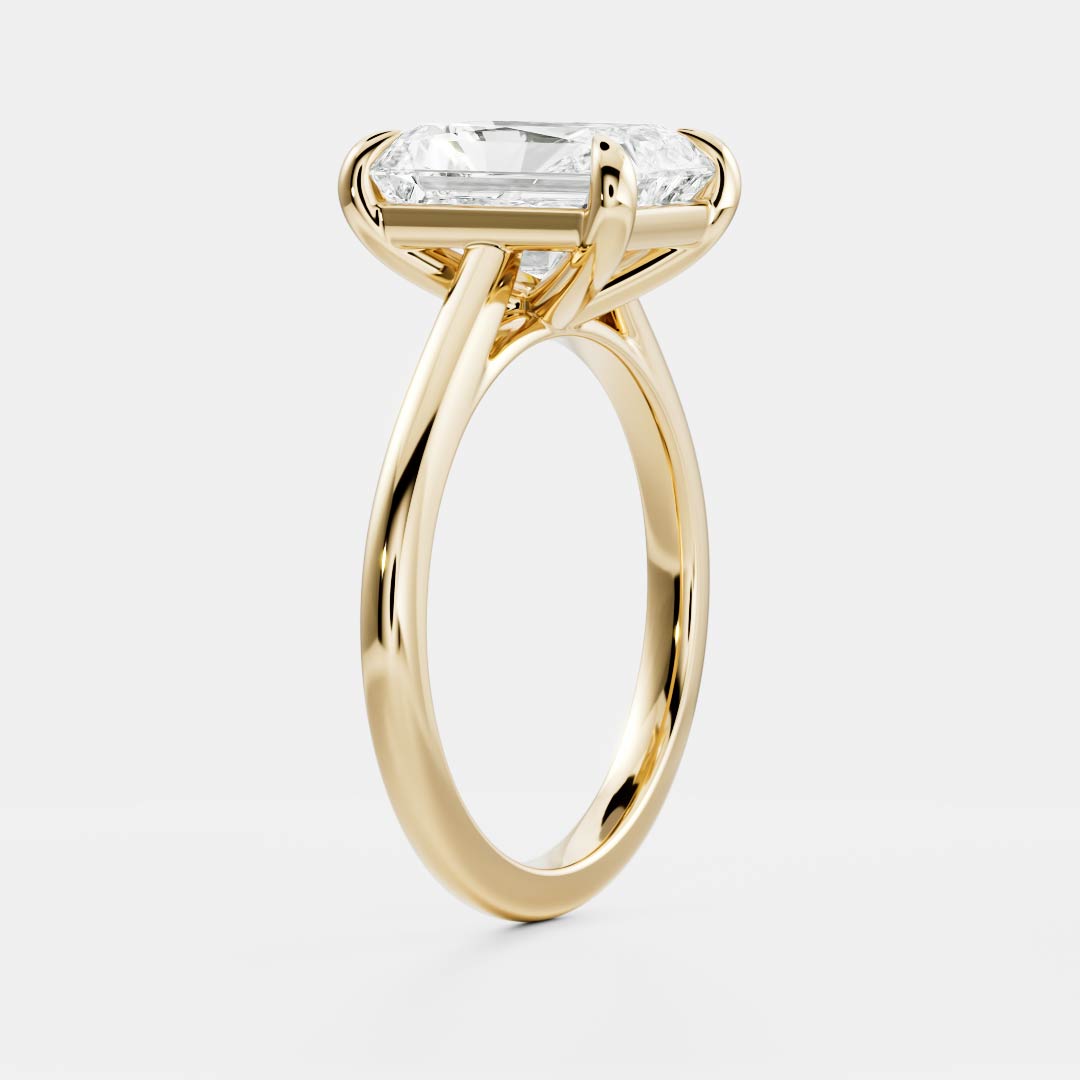 Marquise Cut Cluster Styled Lab Grown Diamond Engagement Ring
