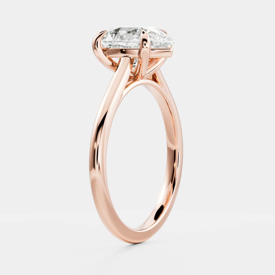 Marquise Cut Cluster Styled Lab Grown Diamond Engagement Ring
