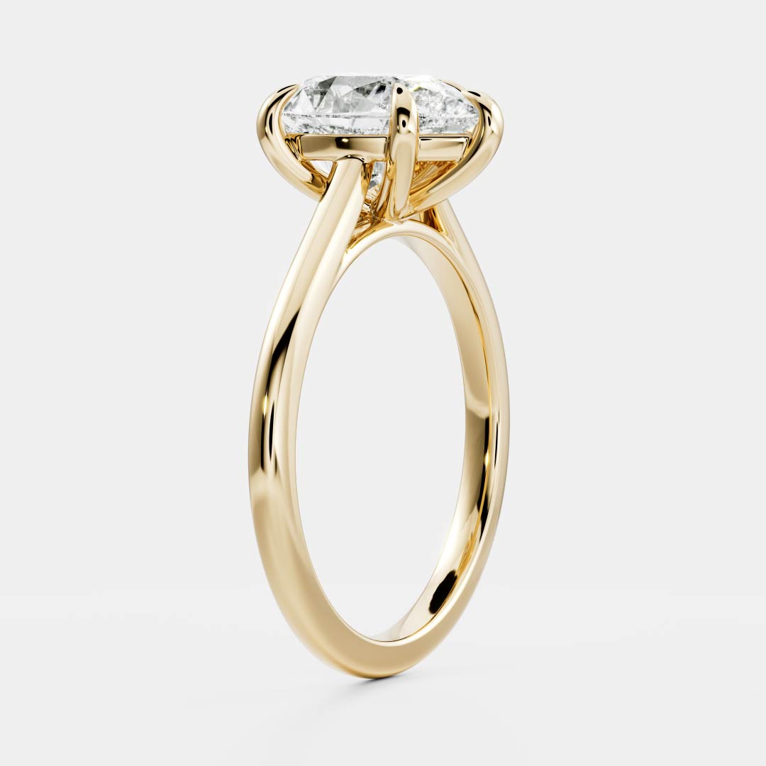 Marquise Cut Cluster Styled Lab Grown Diamond Engagement Ring