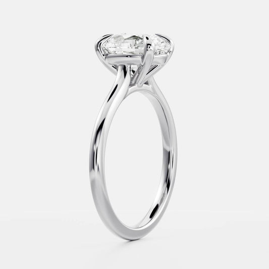 Stunning 2.0-3.0 CT Oval Moissanite Engagement Ring with Solitaire Design