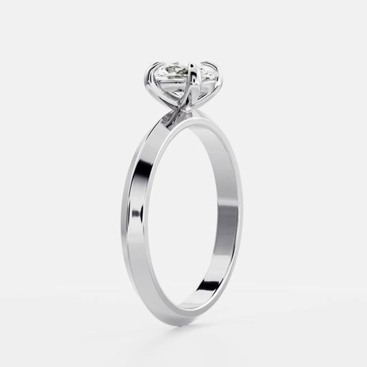 Stunning 1.0-2.0 CT Oval Moissanite Engagement Ring with Solitaire Design