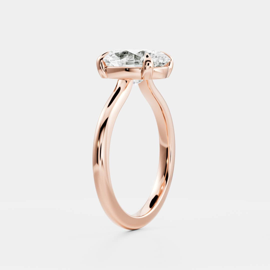 Marquise Cut Cluster Styled Lab Grown Diamond Engagement Ring