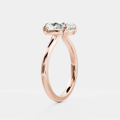 Marquise Cut Cluster Styled Lab Grown Diamond Engagement Ring