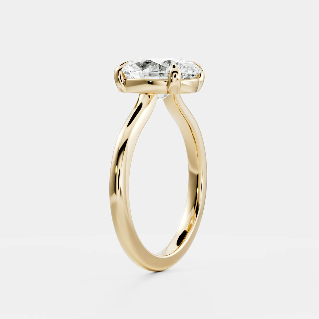 Marquise Cut Cluster Styled Lab Grown Diamond Engagement Ring