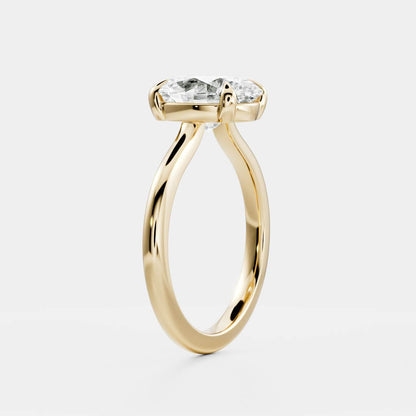 Marquise Cut Cluster Styled Lab Grown Diamond Engagement Ring