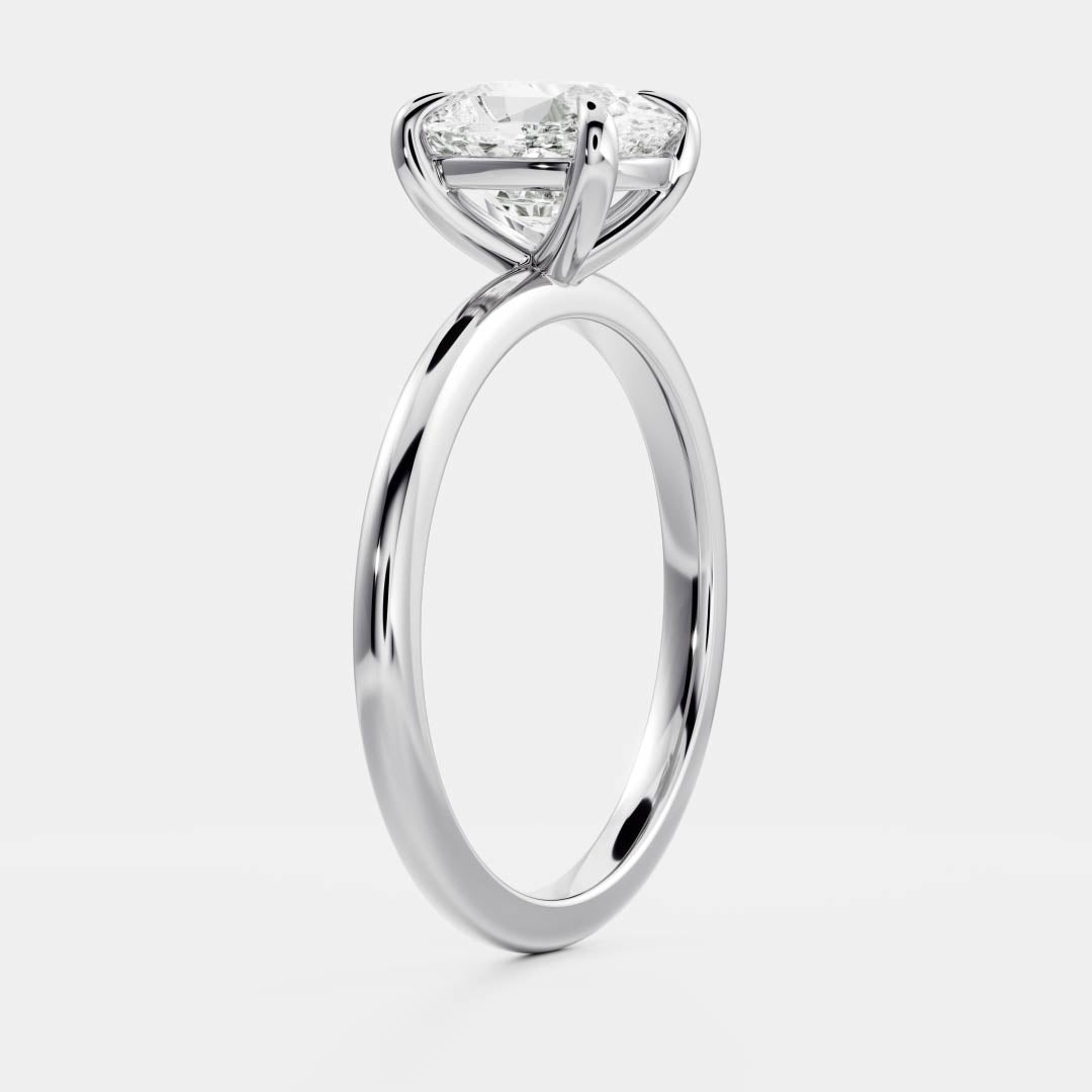 Marquise Cut Cluster Styled Lab Grown Diamond Engagement Ring