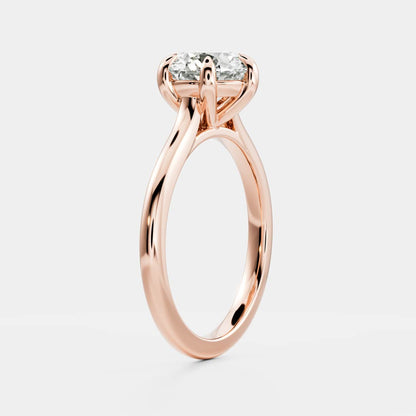 Stunning 0.5-1.5 CT Round Moissanite Engagement Ring With Solitaire Design