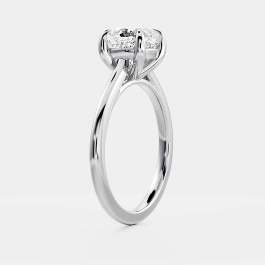 Stunning 1.0-2.0 CT Cushion Moissanite Engagement Ring with Solitaire Design