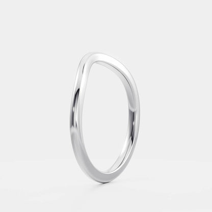 Stunning Plain Curved Wedding Bands