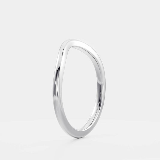 Stunning Plain Curved Wedding Bands