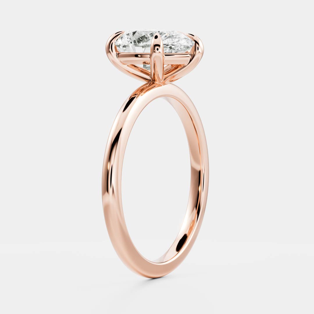 Marquise Cut Cluster Styled Lab Grown Diamond Engagement Ring