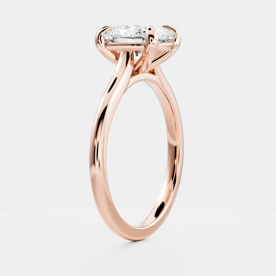 Marquise Cut Cluster Styled Lab Grown Diamond Engagement Ring