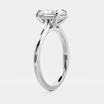 Stunning 1.5-2.5 CT Elongated Cushion Moissanite Engagement Ring with Solitaire Design