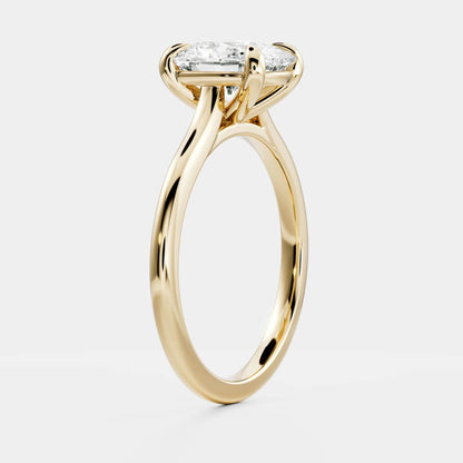 Marquise Cut Cluster Styled Lab Grown Diamond Engagement Ring