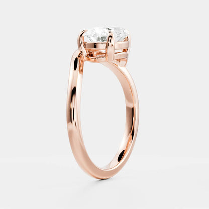Marquise Cut Cluster Styled Lab Grown Diamond Engagement Ring