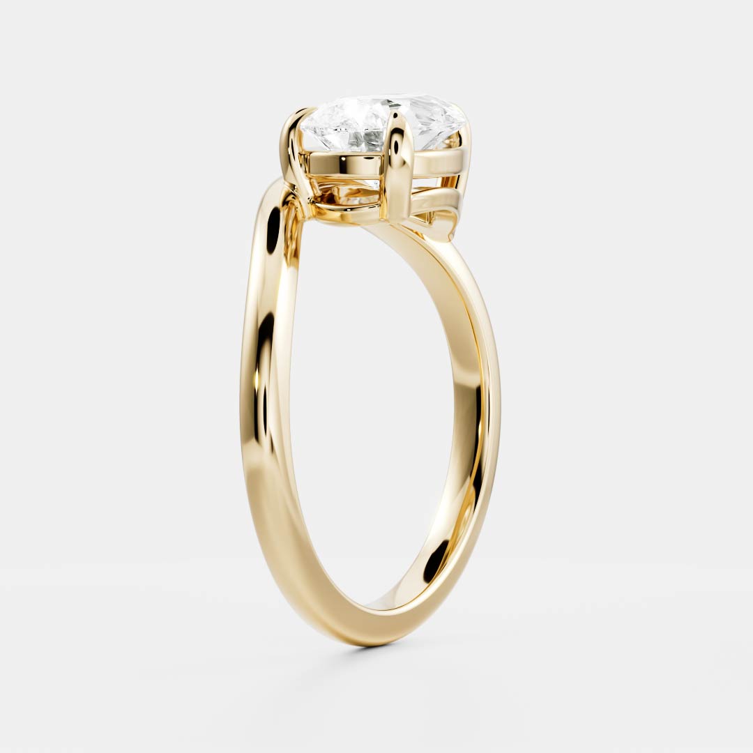 Marquise Cut Cluster Styled Lab Grown Diamond Engagement Ring