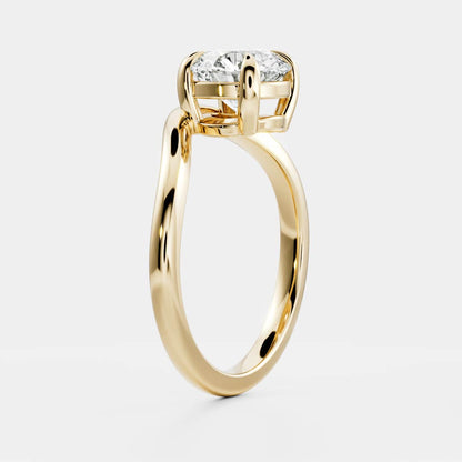 Marquise Cut Cluster Styled Lab Grown Diamond Engagement Ring
