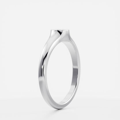 Stunning 0.02 CT Round Moissanite Stones Solitaire Wedding Bands