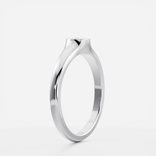 Stunning 0.02 CT Round Moissanite Stones Solitaire Wedding Bands