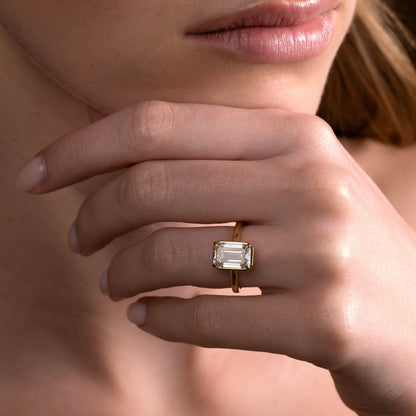 Marquise Cut Cluster Styled Lab Grown Diamond Engagement Ring