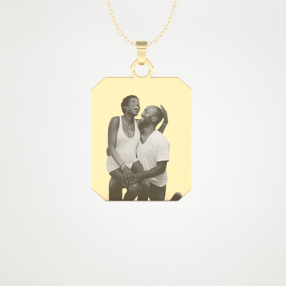 Custom Photo Printed Pendant Necklace – 14K/18K Gold & 925 Silver 6