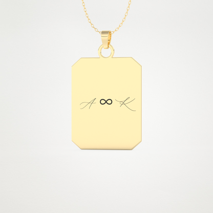 Custom Photo Printed Pendant Necklace – 14K/18K Gold & 925 Silver 9
