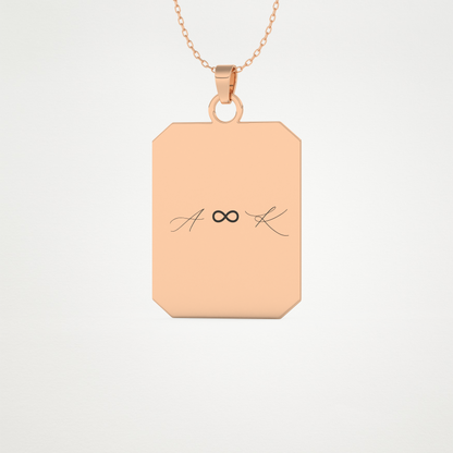 Custom Photo Printed Pendant Necklace – 14K/18K Gold & 925 Silver 14