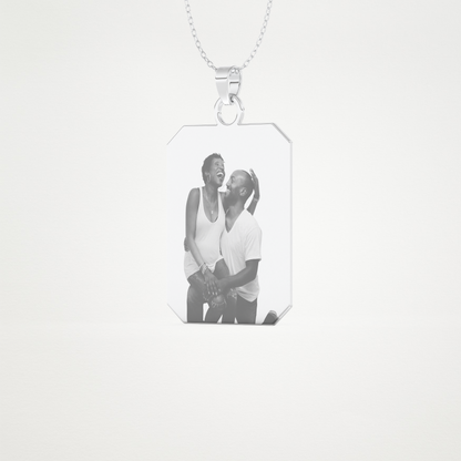 Custom Photo Printed Pendant Necklace – 14K/18K Gold & 925 Silver 2