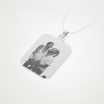 Custom Photo Printed Pendant Necklace – 14K/18K Gold & 925 Silver 5