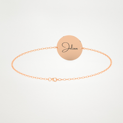 Custom Engraved Bracelet – 14K/18K Gold & 925 Silver 6