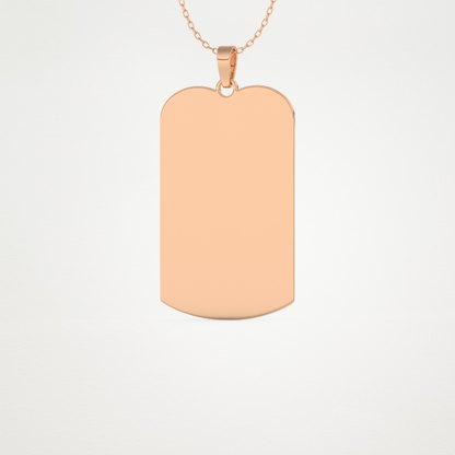 Custom Photo Printed Pendant Necklace – 14K/18K Gold & 925 Silver 14