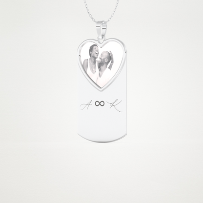 Custom Photo Printed Pendant Necklace – 14K/18K Gold & 925 Silver 2
