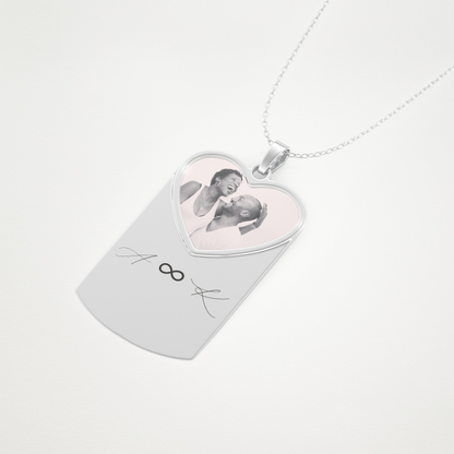 Custom Photo Printed Pendant Necklace – 14K/18K Gold & 925 Silver 5