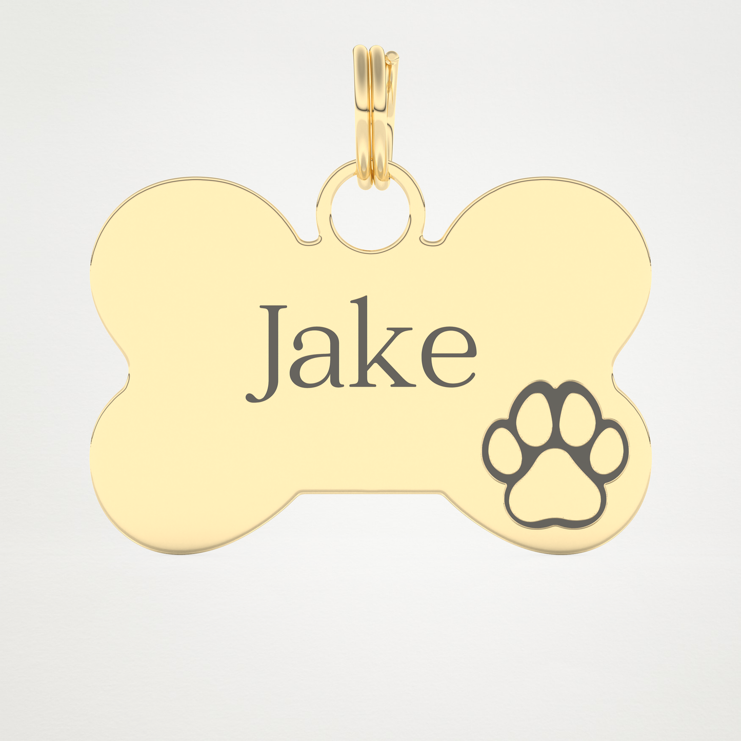Custom Name Engraved Keychain For Dog – 14K/18K Gold & 925 Silver 6