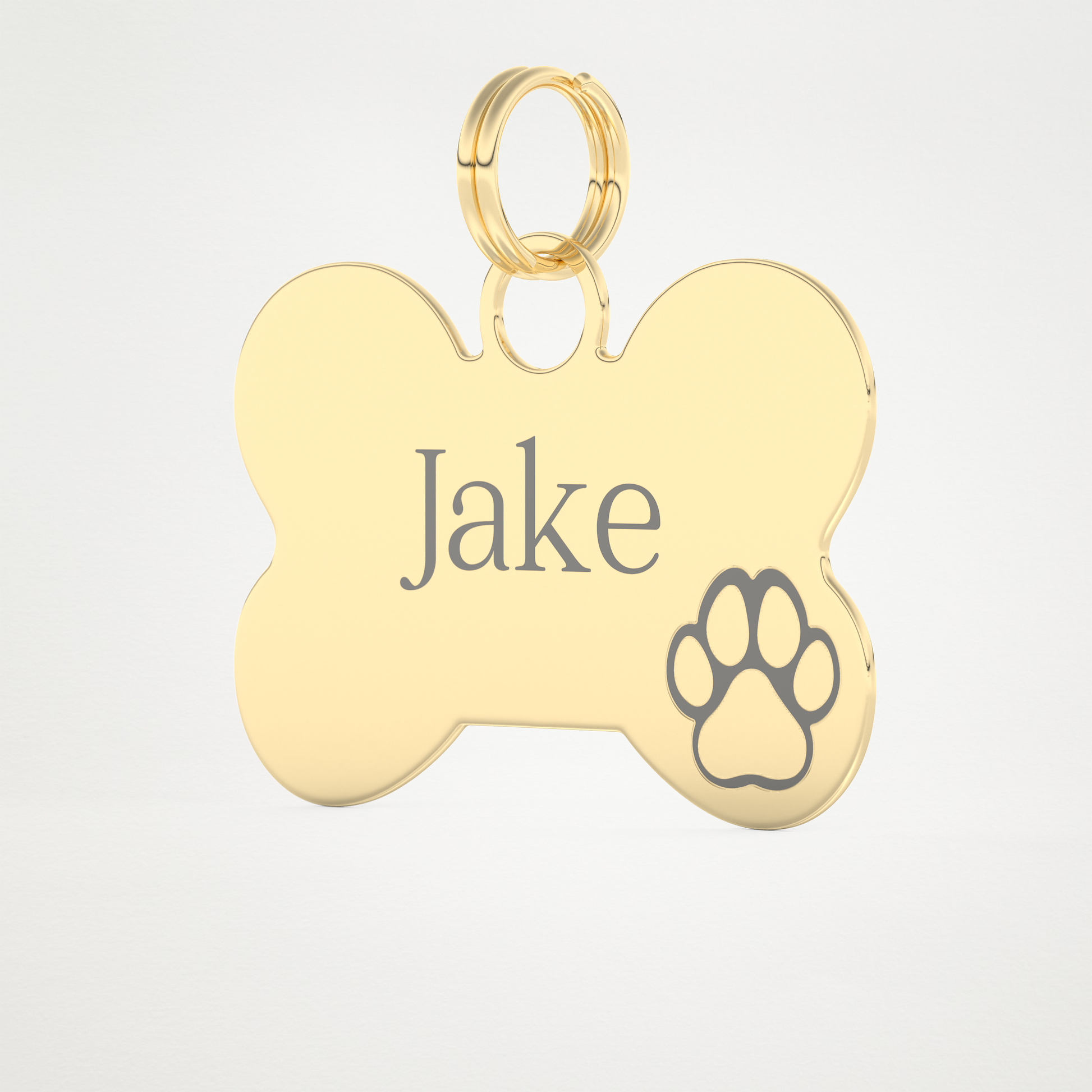 Custom Name Engraved Keychain For Dog – 14K/18K Gold & 925 Silver 7