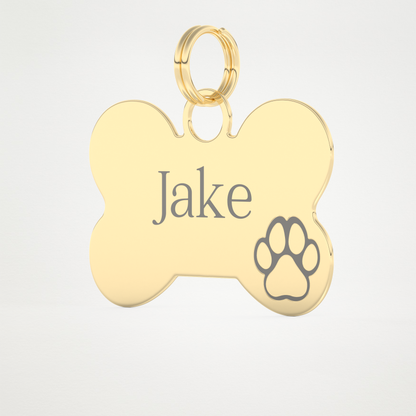 Custom Name Engraved Keychain For Dog – 14K/18K Gold & 925 Silver 7