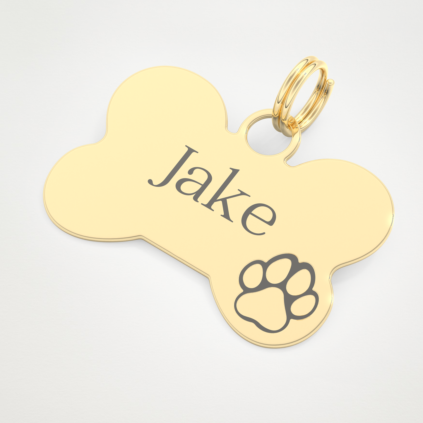 Custom Name Engraved Keychain For Dog – 14K/18K Gold & 925 Silver 10
