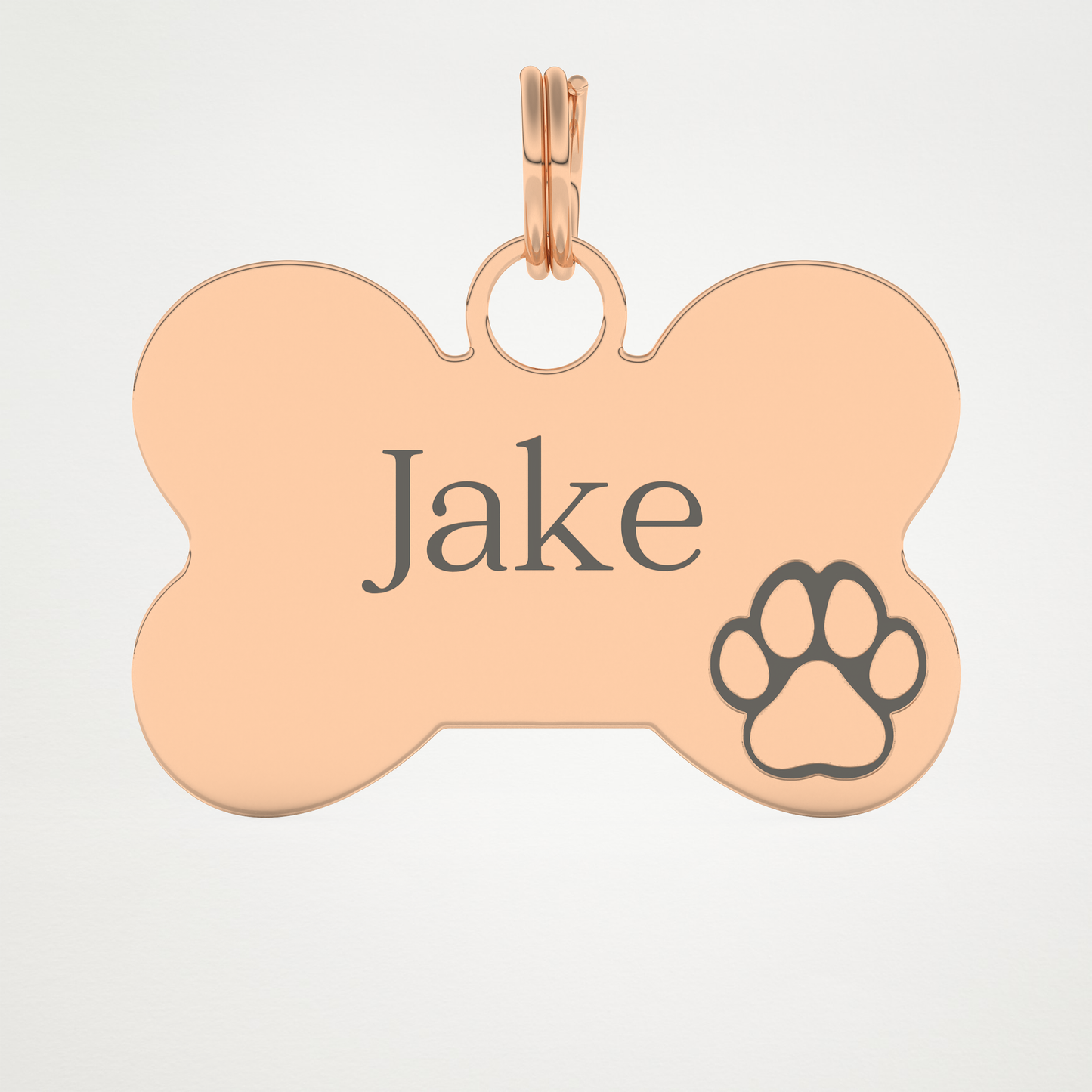 Custom Name Engraved Keychain For Dog – 14K/18K Gold & 925 Silver 11