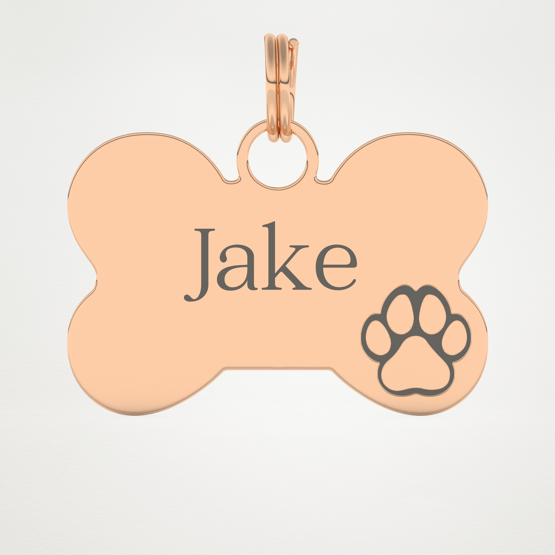 Custom Name Engraved Keychain For Dog – 14K/18K Gold & 925 Silver 11