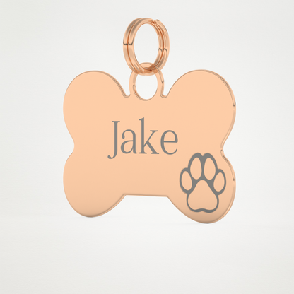 Custom Name Engraved Keychain For Dog – 14K/18K Gold & 925 Silver 12