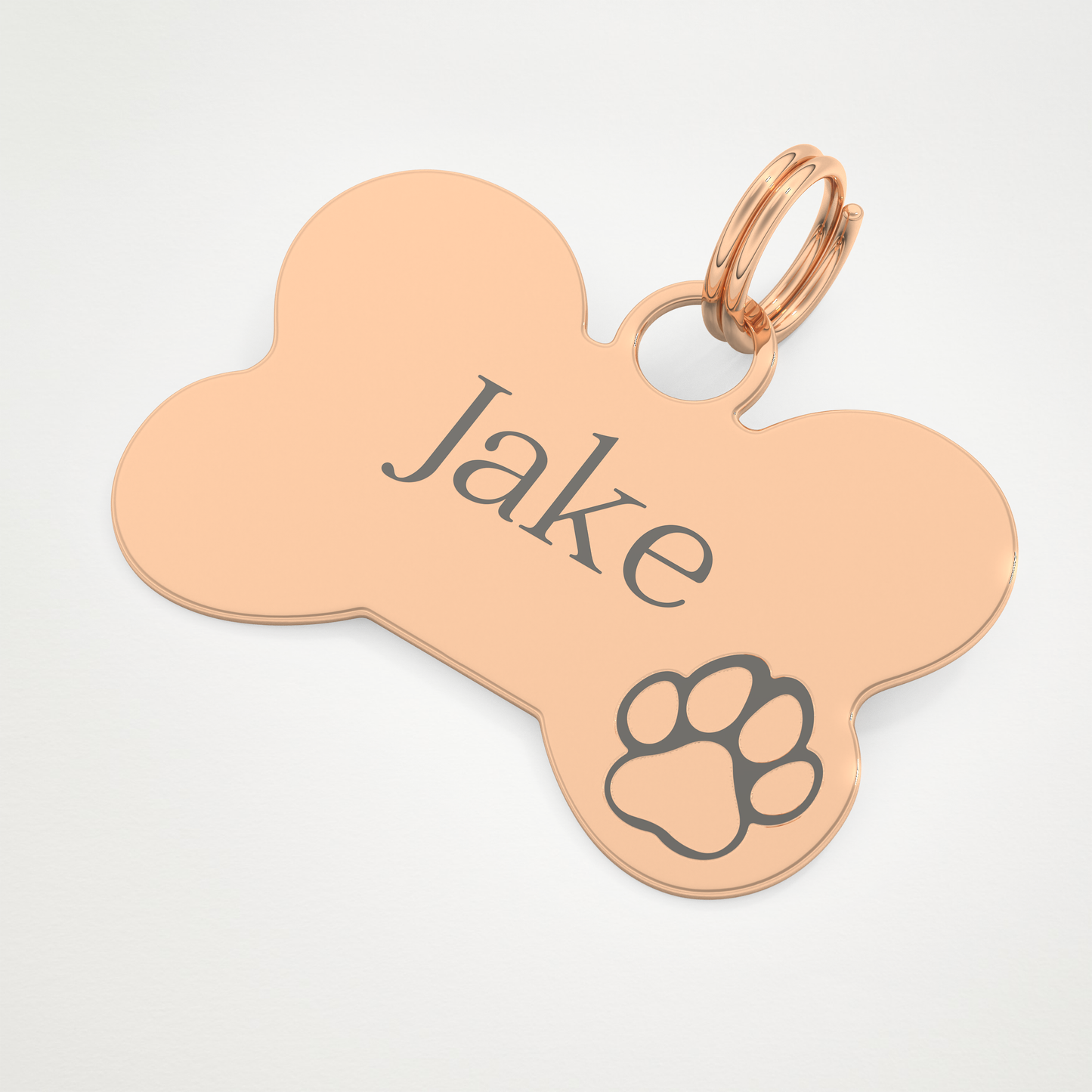 Custom Name Engraved Keychain For Dog – 14K/18K Gold & 925 Silver 15