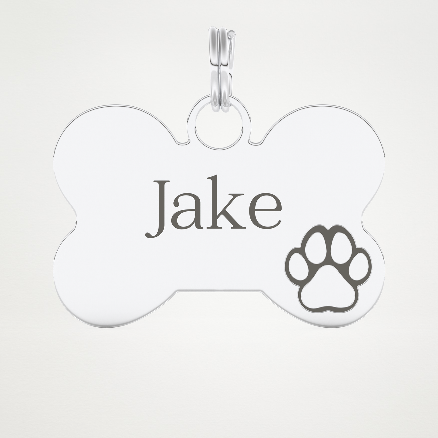 Custom Name Engraved Keychain For Dog – 14K/18K Gold & 925 Silver 1