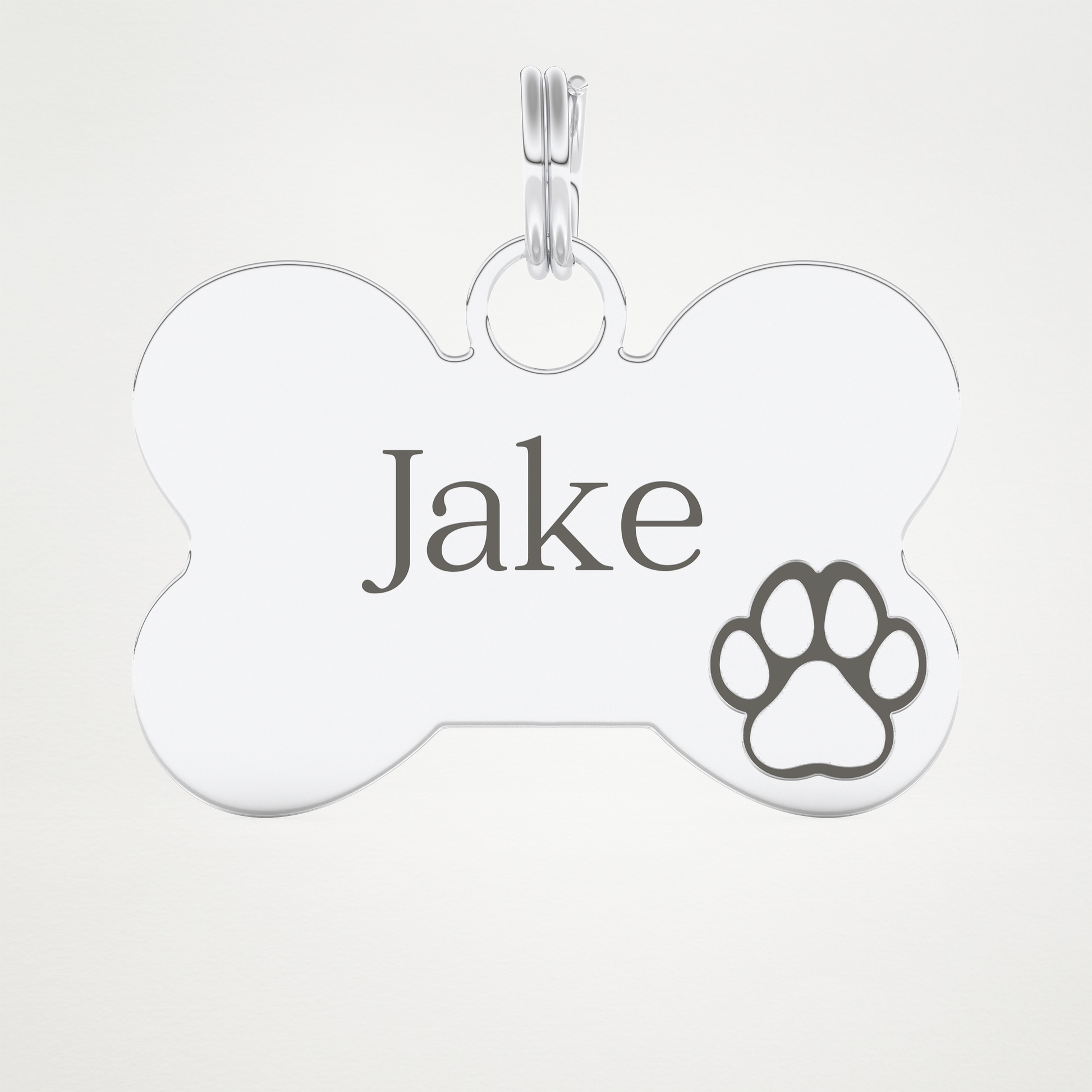 Custom Name Engraved Keychain For Dog – 14K/18K Gold & 925 Silver 1