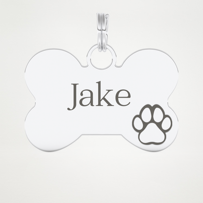 Custom Name Engraved Keychain For Dog – 14K/18K Gold & 925 Silver 1