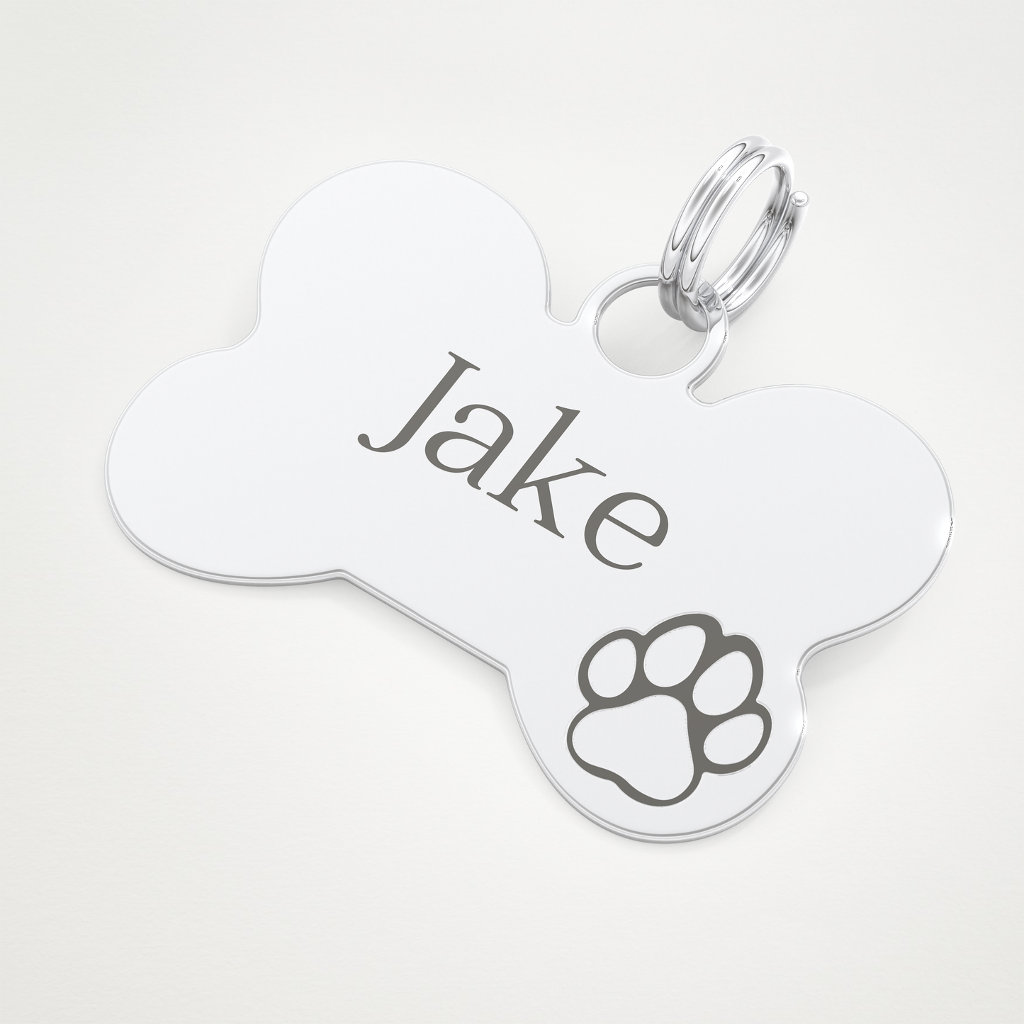 Custom Name Engraved Keychain For Dog – 14K/18K Gold & 925 Silver 5