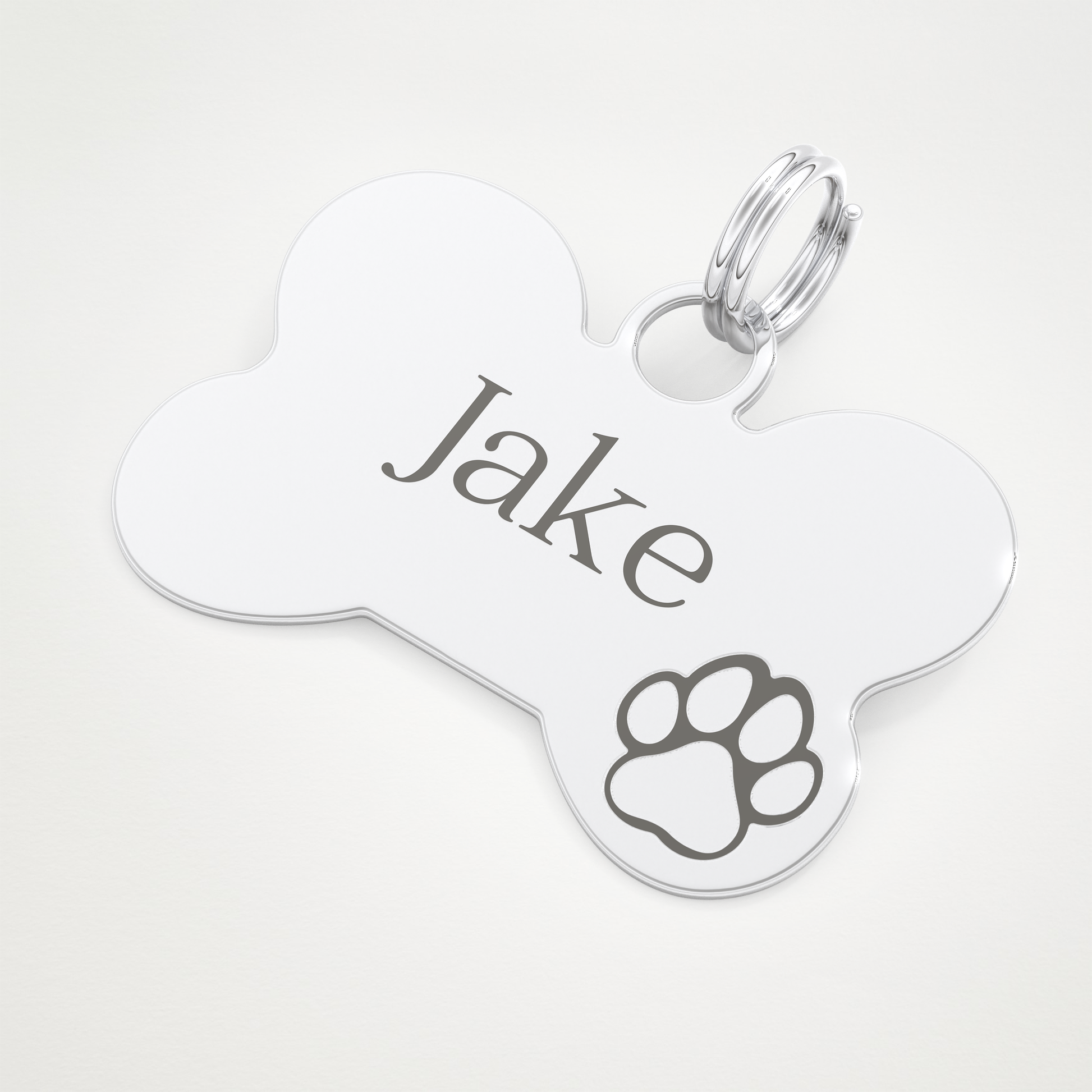 Custom Name Engraved Keychain For Dog – 14K/18K Gold & 925 Silver 5