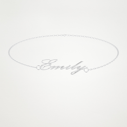 Custom Personalized Name Bracelet – 14K/18K Gold & 925 Silver 1
