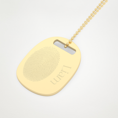 Custom Personalized Fingerprint Pendant Necklace – 14K/18K Gold & 925 Silver 10
