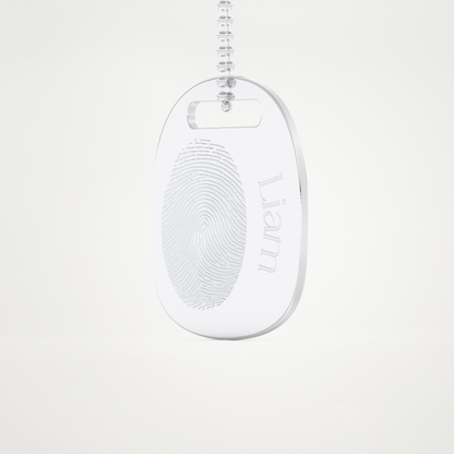 Custom Personalized Fingerprint Pendant Necklace – 14K/18K Gold & 925 Silver 2